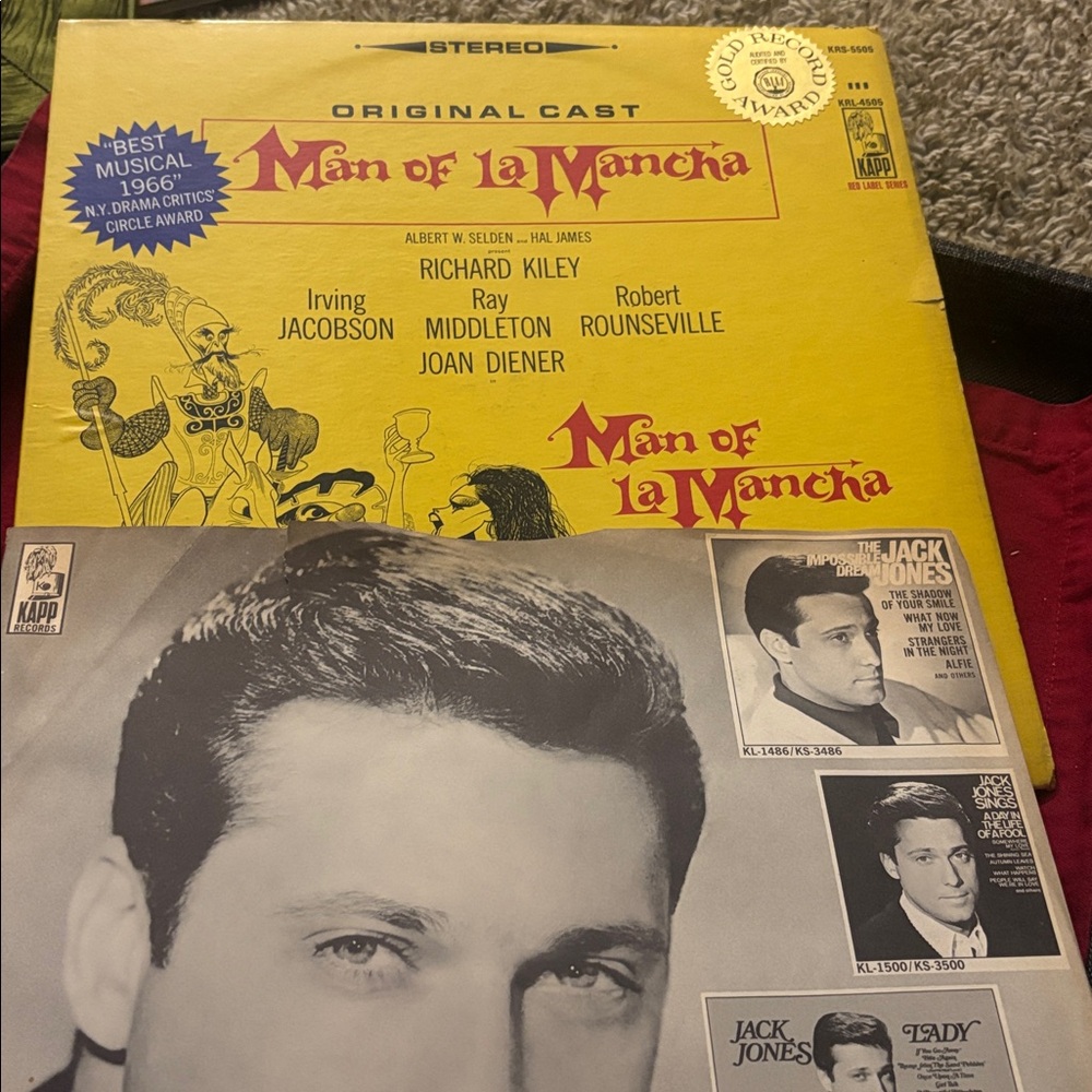 Original Cast 'Man of La Mancha' Vinyl Record - Yellow Cover